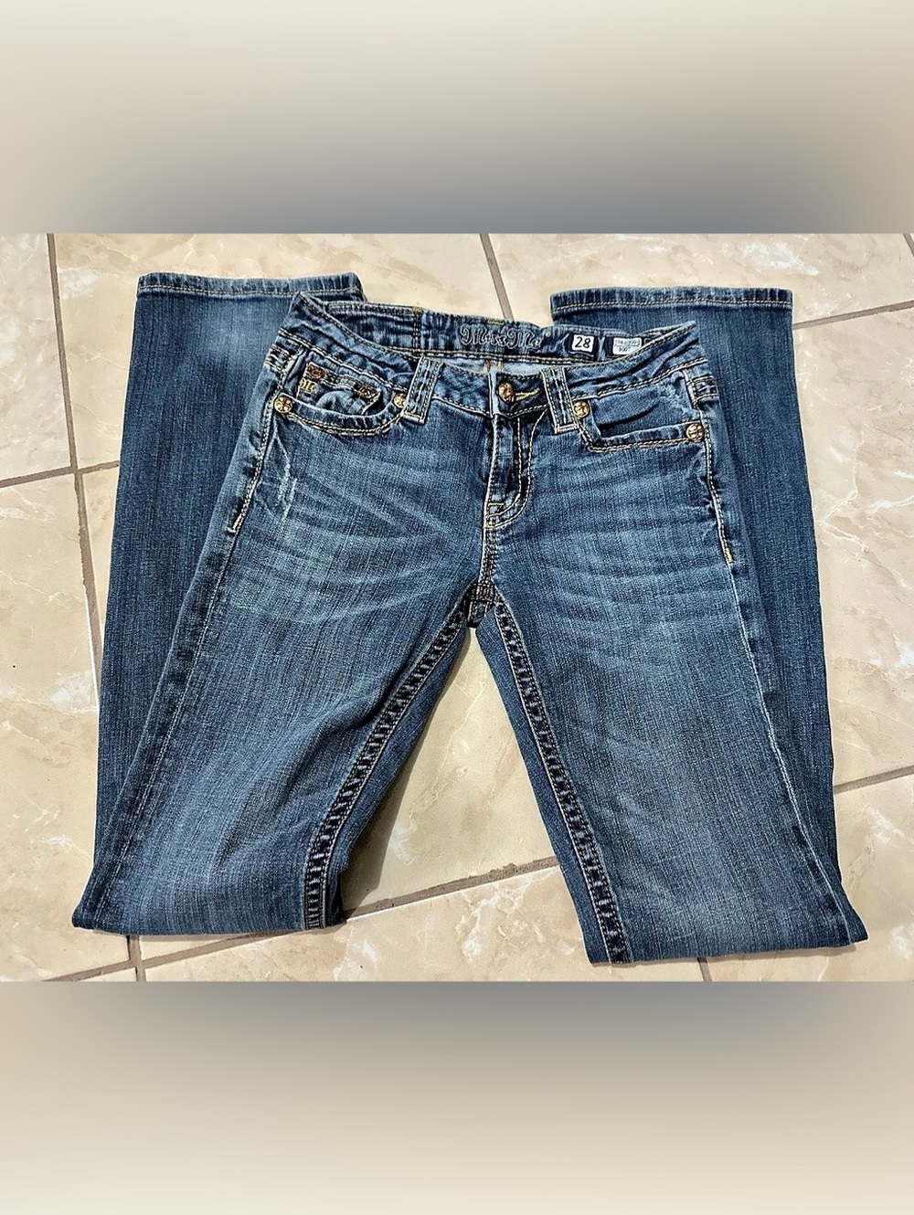Miss Me Skinny Jeans Blue Waist 28